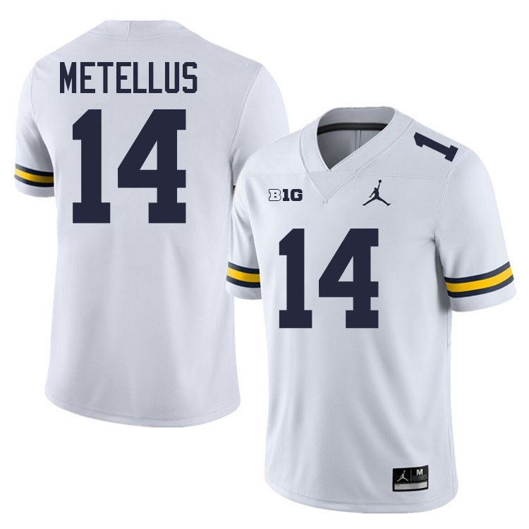 Joshua Metellus Michigan Jersey,Michigan Wolverines #14 Joshua Metellus Jersey Youth-White